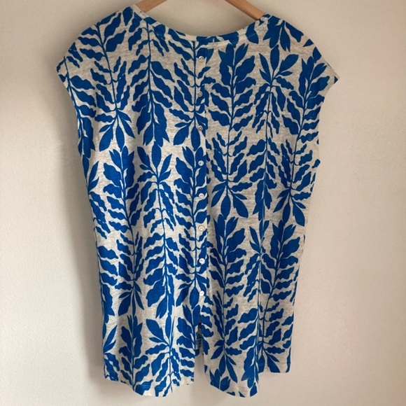 Rachel Zoe 100% linen floral top - Picture 3 of 8